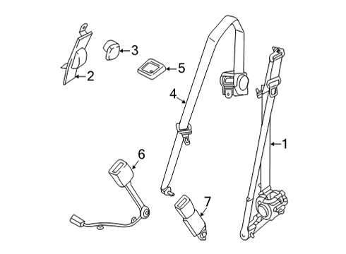 2022 Ford F-150 Seat Belt Diagram