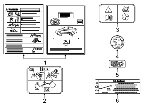 2019 Ford Fiesta Information Labels Diagram