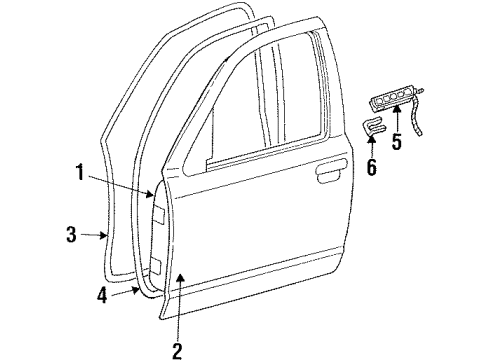 1999 Mercury Grand Marquis Front Door Diagram