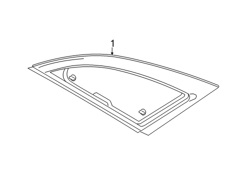 2018 Lincoln MKZ Quarter Panel - Glass & Hardware Diagram