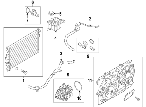 2015 Ford Explorer Cooling System, Radiator, Water Pump, Cooling Fan Diagram