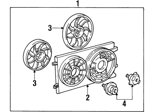 2000 Ford Windstar Cooling System, Radiator, Water Pump, Cooling Fan Diagram
