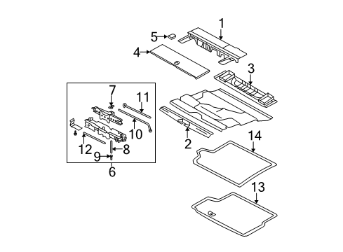 2005 Ford Expedition Interior Trim - Rear Body Diagram