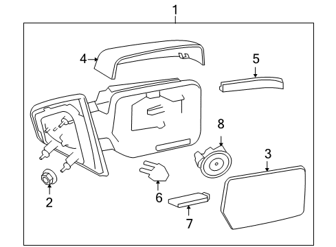 2013 Ford F-150 Outside Mirrors Diagram
