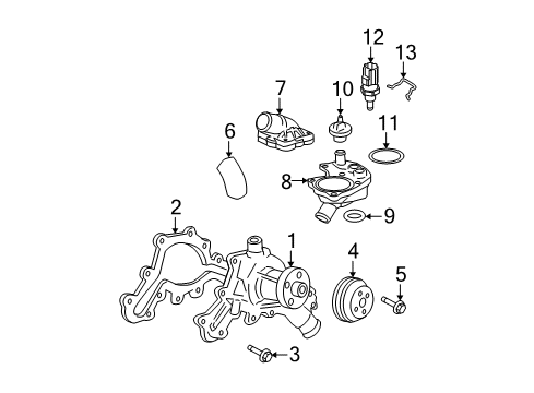 2007 Mercury Mountaineer Water Pump Diagram