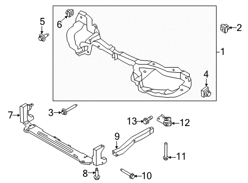 2017 Ford C-Max Radiator Support Diagram