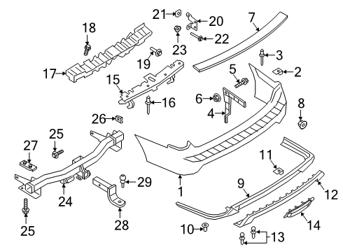 2019 Ford Expedition Rear Bumper Diagram