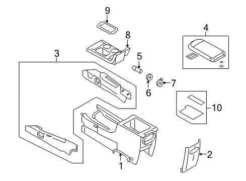 2007 Ford Freestyle Rear Panel Trim, Front Diagram for 5F9Z-74045E24-AAB
