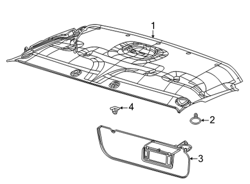 2021 Ford E-350 Super Duty Interior Trim - Cab Diagram