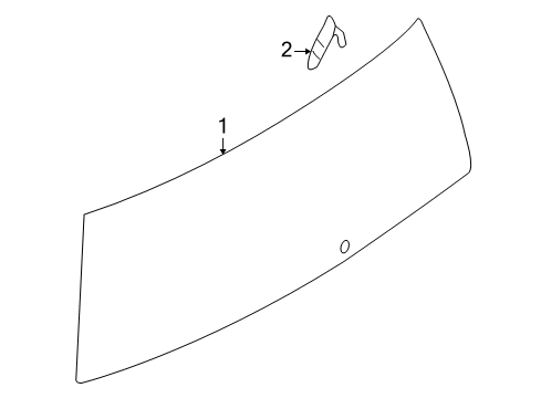 2010 Ford Flex Lift Gate - Glass & Hardware Diagram