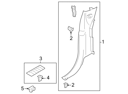 2022 Ford F-150 Lightning Interior Trim - Cab Diagram