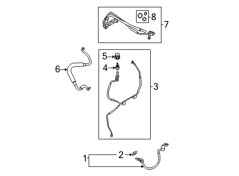 2023 Ford Transit-150 Condenser, Compressor & Lines Diagram