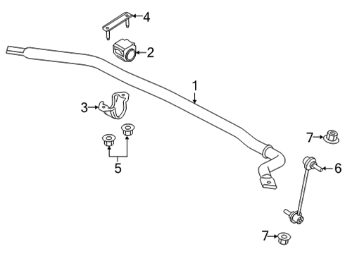 2022 Ford F-150 Stabilizer Bar & Components - Front Diagram 3 - Thumbnail