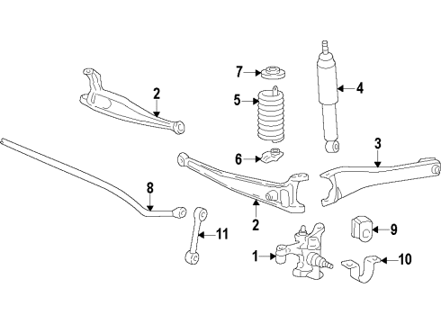 2014 Ford F-250 Super Duty Front Suspension Components, Stabilizer Bar Diagram