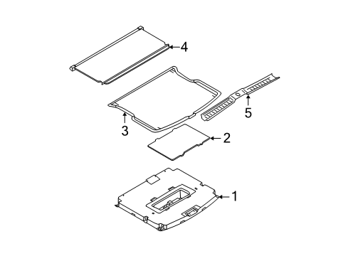 2012 Ford Escape Interior Trim - Rear Body Diagram