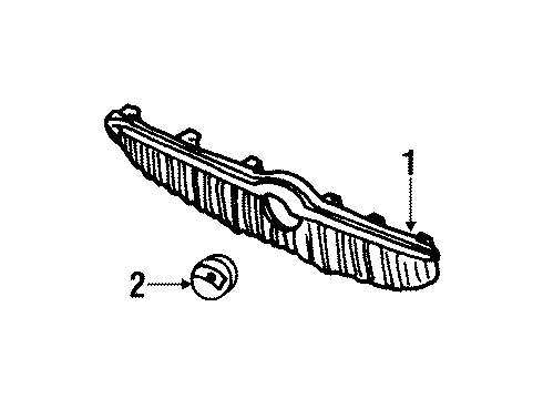 2002 Mercury Villager Grille Diagram for 1F5Z-8200-AA