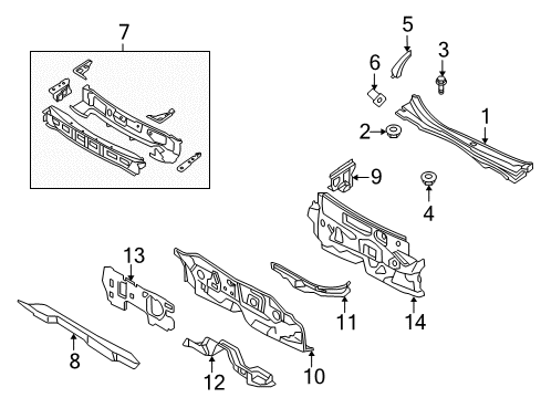 2011 Ford Fusion Cowl Diagram