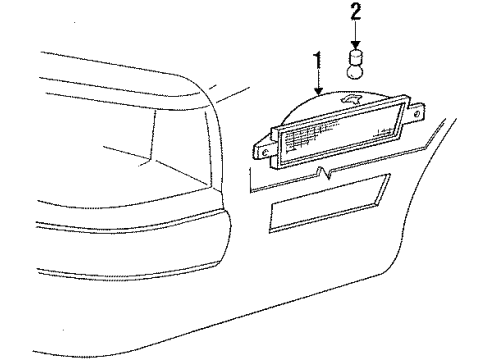 1988 Mercury Cougar Corner Lamps Diagram
