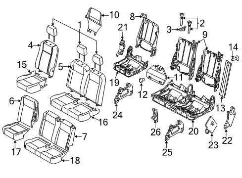 2017 Ford Transit-150 Third Row Seats Diagram