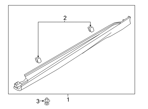 2016 Ford Focus Exterior Trim - Pillars, Rocker & Floor Diagram