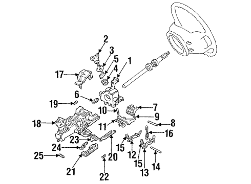1993 Mercury Villager Upper Steering Column Diagram