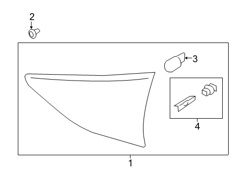 2014 Ford Escape Socket & Wire, Rear Diagram for CJ5Z-13410-C