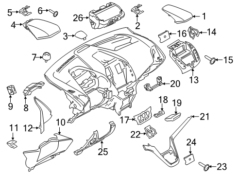 2021 Ford Transit Connect Cluster & Switches, Instrument Panel Diagram