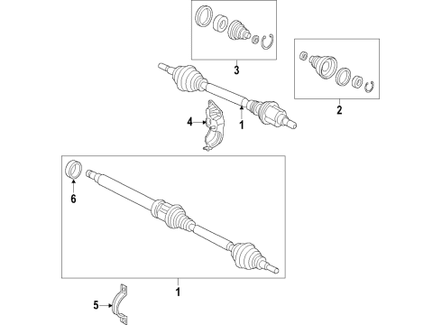 2019 Ford Fiesta Front Axle Shafts & Joints, Drive Axles Diagram