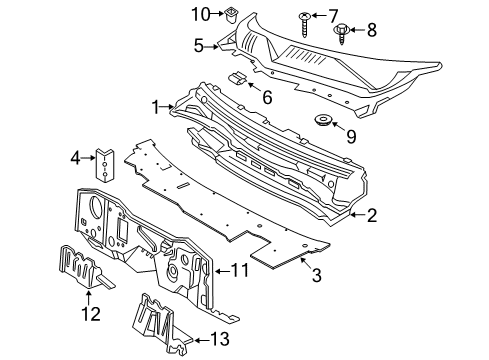2006 Ford Crown Victoria Cowl Diagram