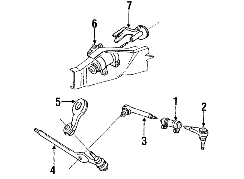 1994 Ford Explorer Steering Column & Wheel, Steering Gear & Linkage Diagram