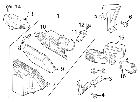 2023 Ford F-250 Super Duty Air Intake Diagram