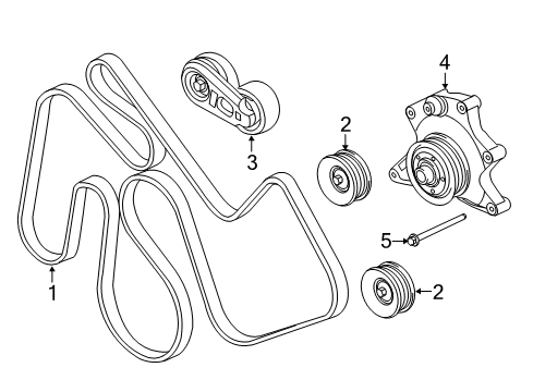 2018 Ford F-250 Super Duty Belts & Pulleys Diagram