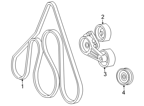 2008 Ford F-150 Belts & Pulleys Diagram