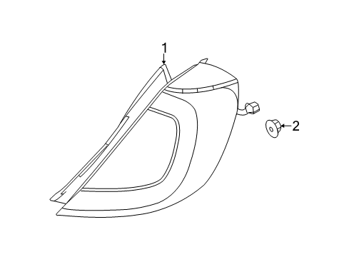 2014 Lincoln MKS Tail Lamps Diagram