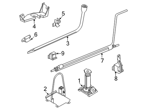 2021 Ford E-350 Super Duty Jack & Components Diagram