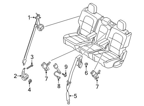 2021 Lincoln Navigator Seat Belt Diagram