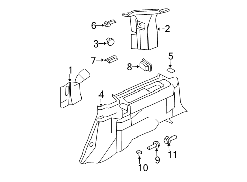 2005 Ford Expedition Interior Trim - Quarter Panels Diagram