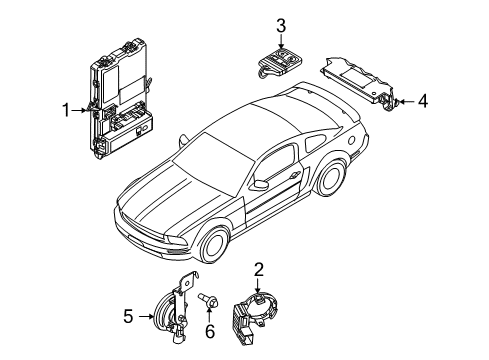 2011 Ford Mustang Control Module Diagram for BR3Z-15604-C
