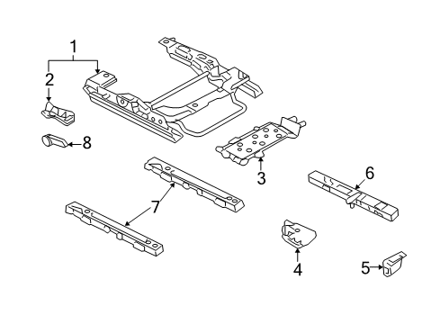 2008 Mercury Milan Tracks & Components Diagram