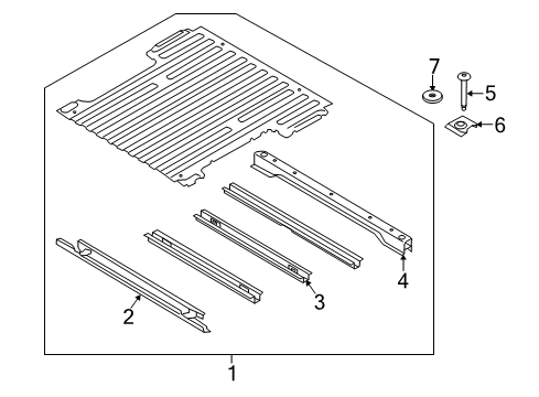 2019 Ford F-150 Floor & Rails Diagram
