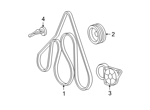 2004 Ford Escape Belts & Pulleys Diagram