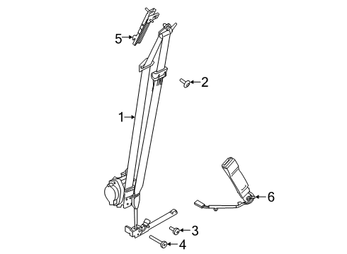 2021 Lincoln Corsair Seat Belt Diagram