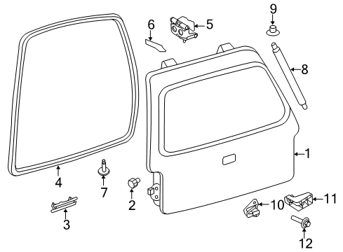 2009 Ford Expedition Gate & Hardware Diagram