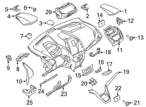 2014 Ford Transit Connect Cluster & Switches, Instrument Panel Diagram 3 - Thumbnail