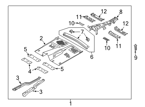 2021 Lincoln Aviator Upper Crossmember, Driver Side Diagram for L1MZ-7810673-A