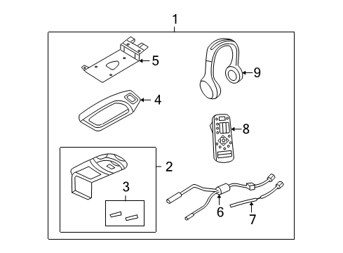 2003 Lincoln Aviator Bezel Diagram for 3L2Z78519B42DA