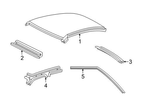 2006 Ford Crown Victoria Roof & Components Diagram