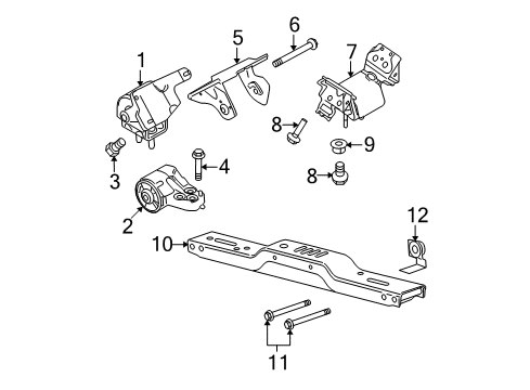 2010 Ford F-150 Motor Mount, Passenger Side Diagram for AL3Z-6038-F