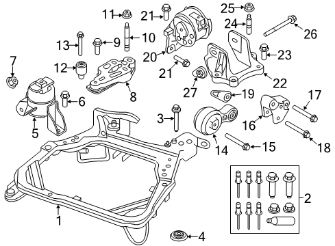 2011 Ford Fusion Engine & Trans Mounting Diagram
