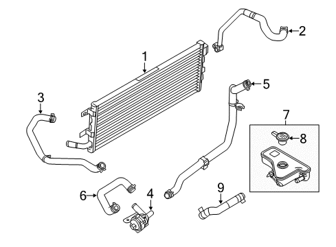 2012 Lincoln MKZ Hose Assembly Diagram for 9E5Z-8A567-A